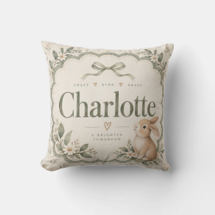Charlotte Floral Bunny Nursery Kissen