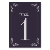 Charlotte Frame | Kurierte Farben | Hochzeit Tischnummer (Rückseite)