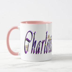 Charlotte Girls Name Logo, Tasse