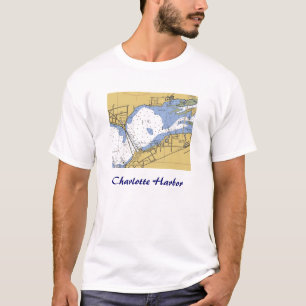 Charlotte-Hafen, Floridaseediagramm-Shirt T-Shirt