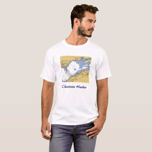 Charlotte-Hafen, Floridaseediagramm-Shirt T-Shirt (Vorne ganz)