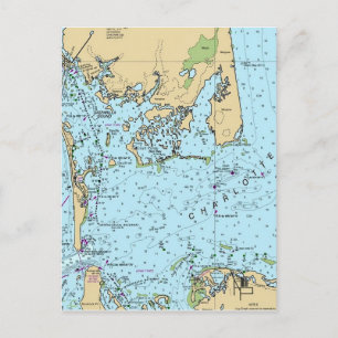 Charlotte Harbor Florida Vintage-Karte Postkarte