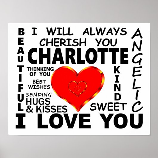 Charlotte I Liebe Sie Poster (Vorne)