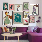 Charlotte ist eine glückliche Mode-Illustration Poster