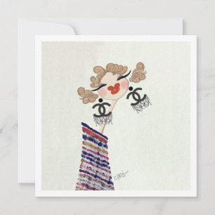 Charlotte ist Happy Glam Fashion Art Card Feiertagskarte