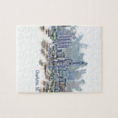 Charlotte-Königinstadt-Skyline Puzzle (Horizontal)