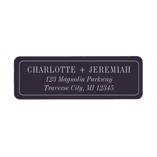 Charlotte | Kurierte Farben | Hochzeitsadresse (Vorne)