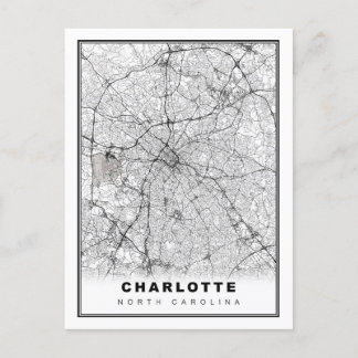 Charlotte Map Postkarte