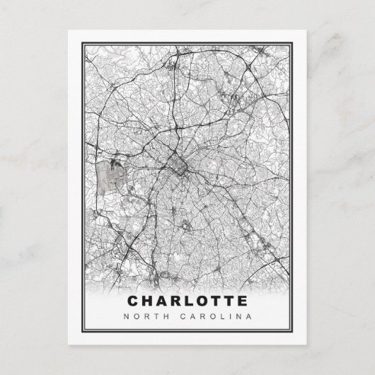 Charlotte Map Postkarte (Vorderseite)