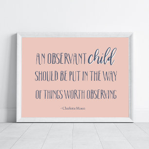 Charlotte Mason Motivierend Zitat Städtische Badea Poster