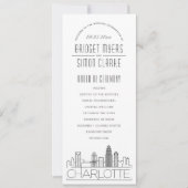 Charlotte | Modernes Hochzeitsprogramm für Deko Einladung (Vorderseite)