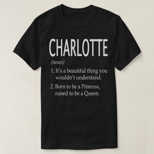 Charlotte Name Geschenk 148 T-Shirt (Design vorne)