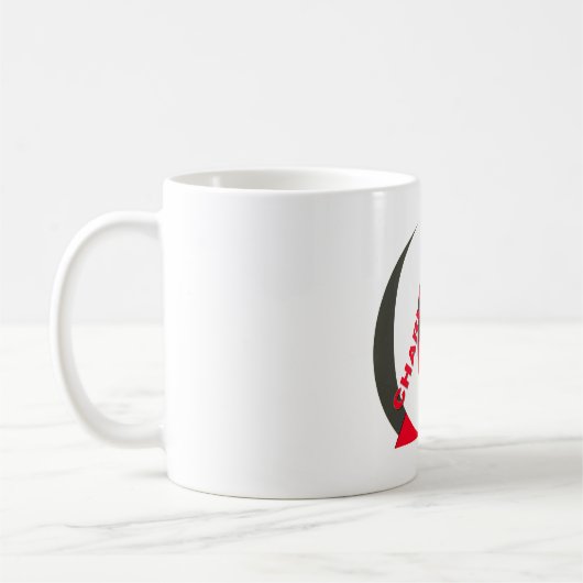 Charlotte Name Mit Monogramm Minimal Schwarz Kaffeetasse (Links)