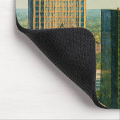 Charlotte NC Aquarell Skyline Reise Mousepad (Ecke)