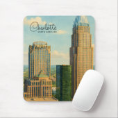 Charlotte NC Aquarell Skyline Reise Mousepad (Mit Mouse)