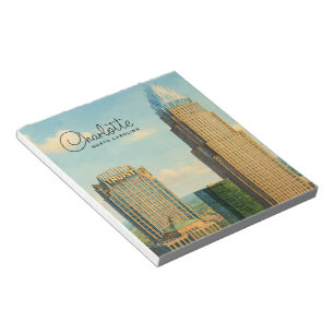 Charlotte NC Aquarell Skyline Reise Notizblock