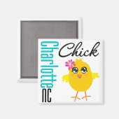 Charlotte NC Chick Magnet (Vorderseite/Rückseite)
