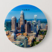 Charlotte, NC-Himmelspanorama Button (Vorderseite)