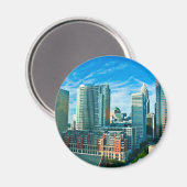 CHARLOTTE NC MAGNET (Vorderseite/Rückseite)