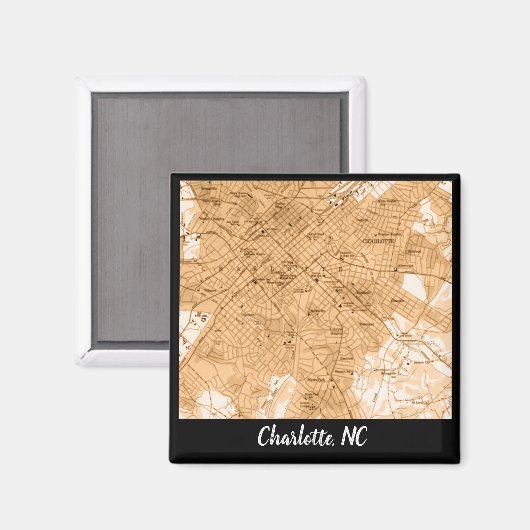 Charlotte NC Magnet (Vorderseite/Rückseite)