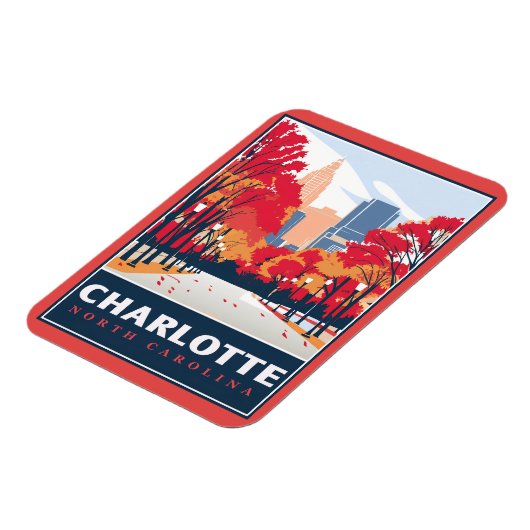 Charlotte, NC Magnet (Linke Seite)