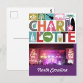Charlotte NC North Carolina Postcard Postkarte (Vorne/Hinten)