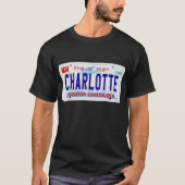 Charlotte - NC-Platte T-Shirt (Vorderseite)