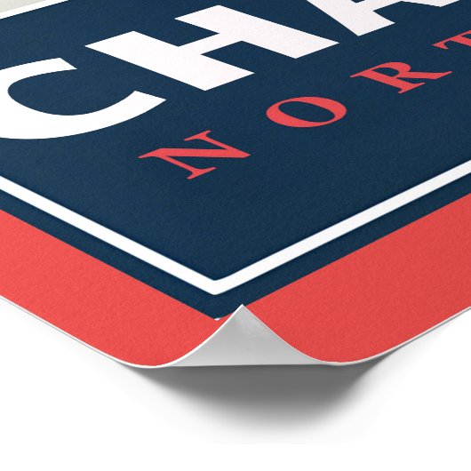 Charlotte, NC Poster (Ecke)