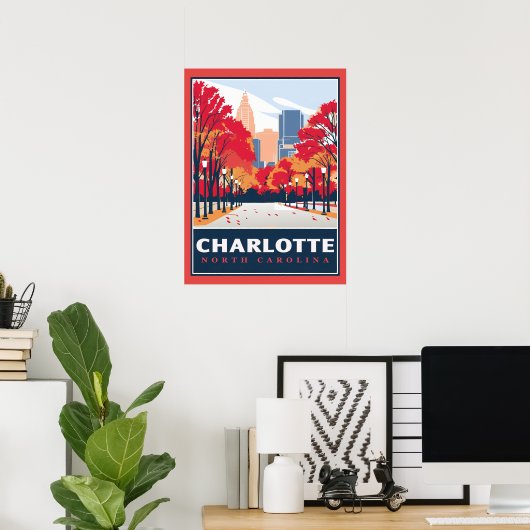 Charlotte, NC Poster (Heimbüro)