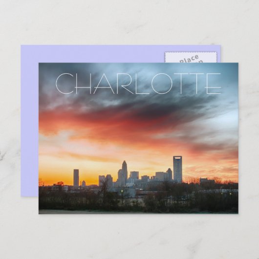 Charlotte NC Postkarte (Vorne/Hinten)