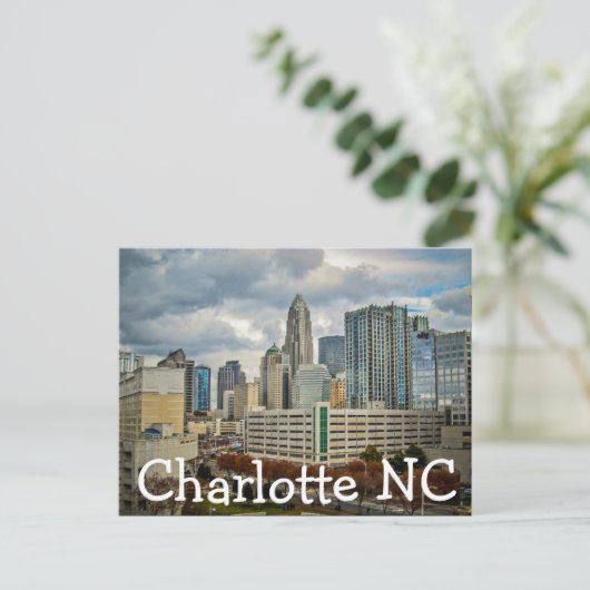 Charlotte NC Postkarte (Stehend Vorderseite)