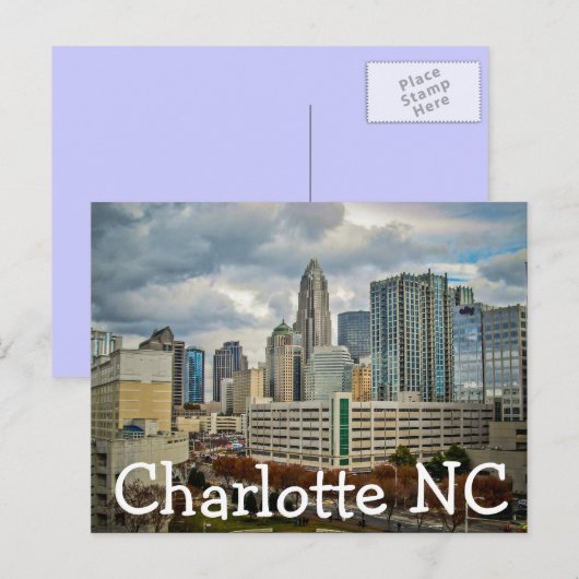 Charlotte NC Postkarte (Vorne/Hinten)