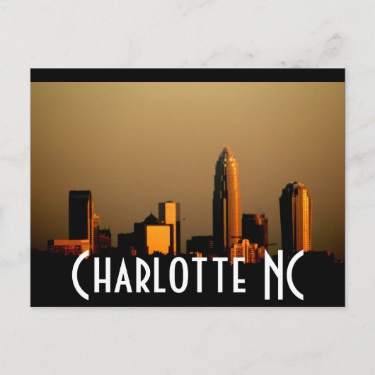 Charlotte NC Postkarte (Vorderseite)