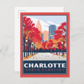 Charlotte, NC Postkarte (Vorne/Hinten)