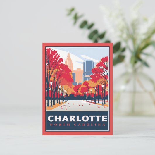 Charlotte, NC Postkarte (Stehend Vorderseite)
