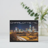 Charlotte NC Postkarte (Stehend Vorderseite)