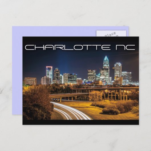 Charlotte NC Postkarte (Vorne/Hinten)