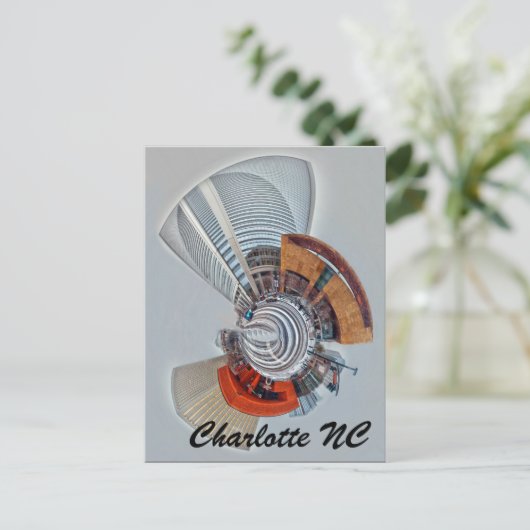 Charlotte NC Postkarte (Stehend Vorderseite)