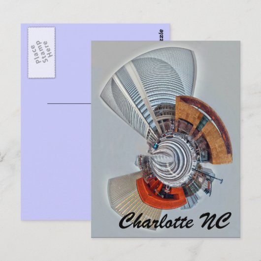 Charlotte NC Postkarte (Vorne/Hinten)