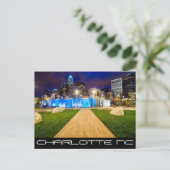 Charlotte NC Postkarte (Stehend Vorderseite)