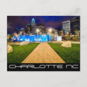 Charlotte NC Postkarte (Vorderseite)