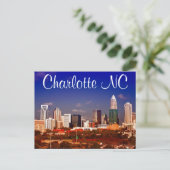 Charlotte NC Postkarte (Stehend Vorderseite)
