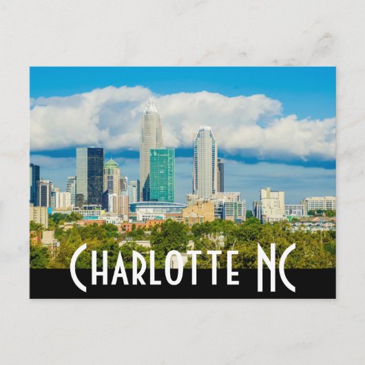 Charlotte NC Postkarte (Vorderseite)