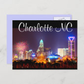 Charlotte NC Postkarte (Vorne/Hinten)