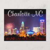 Charlotte NC Postkarte (Vorderseite)