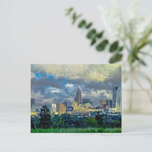 Charlotte NC Postkarte (Stehend Vorderseite)