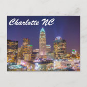 Charlotte NC Postkarte (Vorderseite)