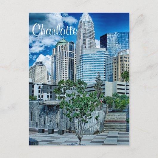 Charlotte NC Postkarte (Vorderseite)