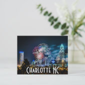 Charlotte NC Postkarte (Stehend Vorderseite)