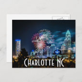 Charlotte NC Postkarte (Vorne/Hinten)